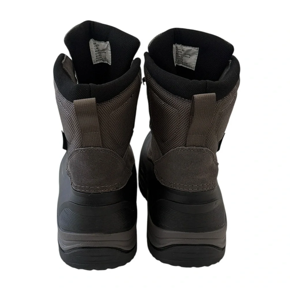 Magellan Outdoors Mens Brown Suede Black Rubber Snow Rain Boots Men 8D